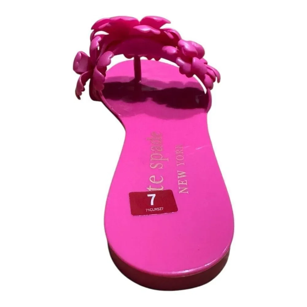 Kate Spade Women's New York Jaylee Jelly Flat Sandals Pink Size 7B